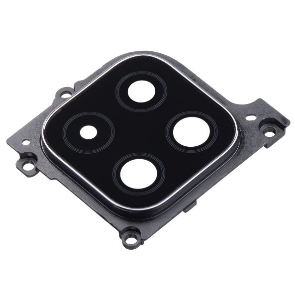 Geam Camera Spate Samsung Galaxy A22 5G A226, cu Rama, Negru 