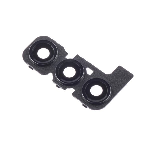 Geam Camera Spate Samsung Galaxy A24 4G A245, Wide + UltraWide + Macro, cu Rama, Negru 