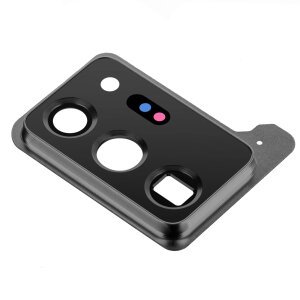 Geam Camera Spate Samsung Galaxy Note 20 Ultra 5G N986 / Note 20 Ultra N985, cu Rama, Negru