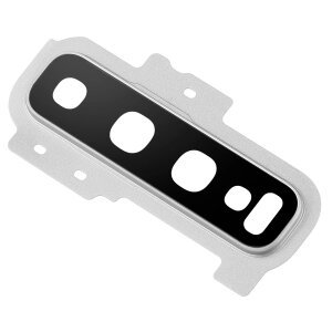 Geam Camera Spate Samsung Galaxy S10 G973, cu Rama, Argintiu