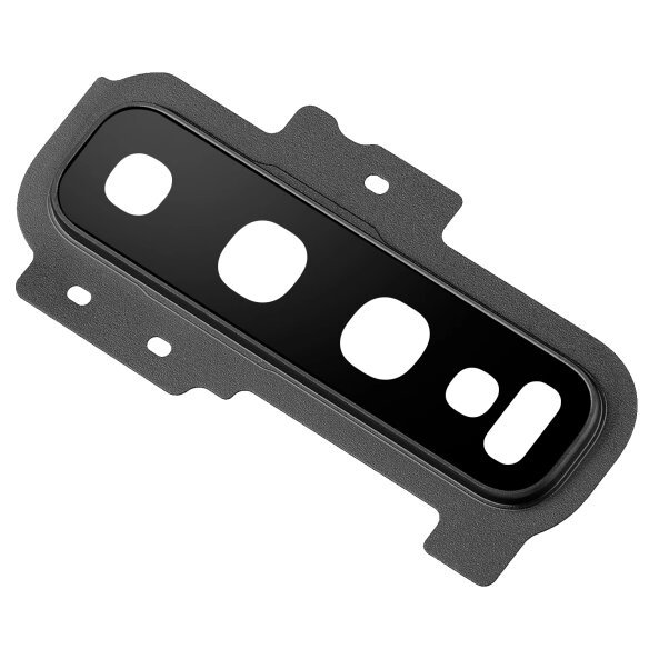 Geam Camera Spate Samsung Galaxy S10 G973, cu Rama, Negru