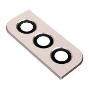 Geam Camera Spate Samsung Galaxy S22+ 5G S906 / S22 5G S901, cu Rama, Roz Auriu