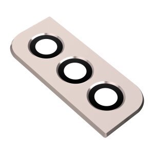 Geam Camera Spate Samsung Galaxy S22+ 5G S906 / S22 5G S901, cu Rama, Roz Auriu