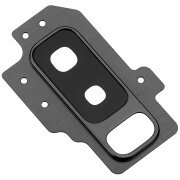 Geam Camera Spate Samsung Galaxy S9+ G965, cu Rama, Negru
