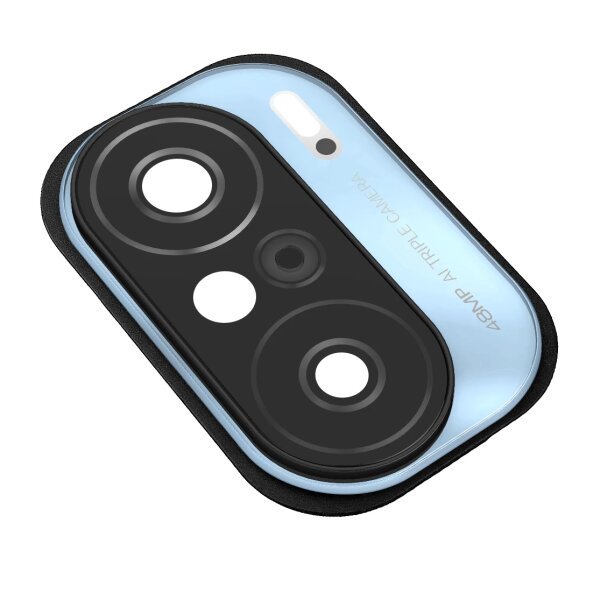 Geam Camera Spate Xiaomi Mi 11X / Redmi K40, cu Rama, Bleu