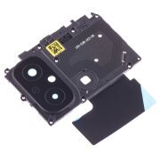 Geam Camera Spate Xiaomi Redmi 12C, Wide+Depth + Blitz, cu Rama, Negru 