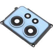 Geam Camera Spate Xiaomi Redmi Note 12 4G, Wide + UltraWide + Macro, cu Rama, Albastru (Ice Blue)
