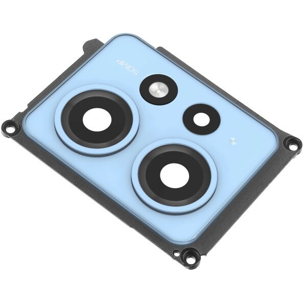 Geam Camera Spate Xiaomi Redmi Note 12 4G, Wide + UltraWide + Macro, cu Rama, Albastru (Ice Blue)