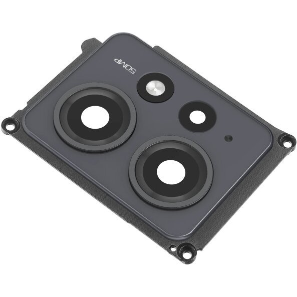 Geam Camera Spate Xiaomi Redmi Note 12 4G, Wide + UltraWide + Macro, cu Rama, Gri (Onyx Gray)