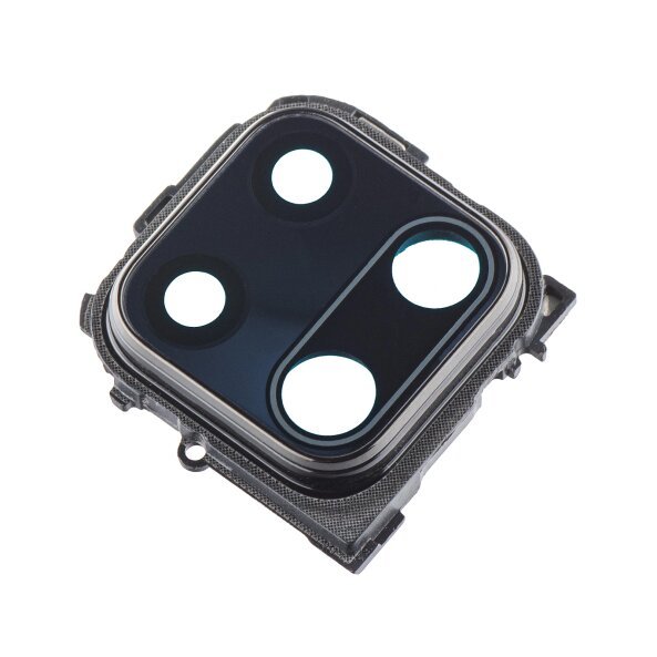Geam Camera Spate Xiaomi Redmi Note 9, cu Rama, Negru