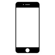 Geam Ecran Apple iPhone 7, cu Rama si Adeziv OCA, Negru