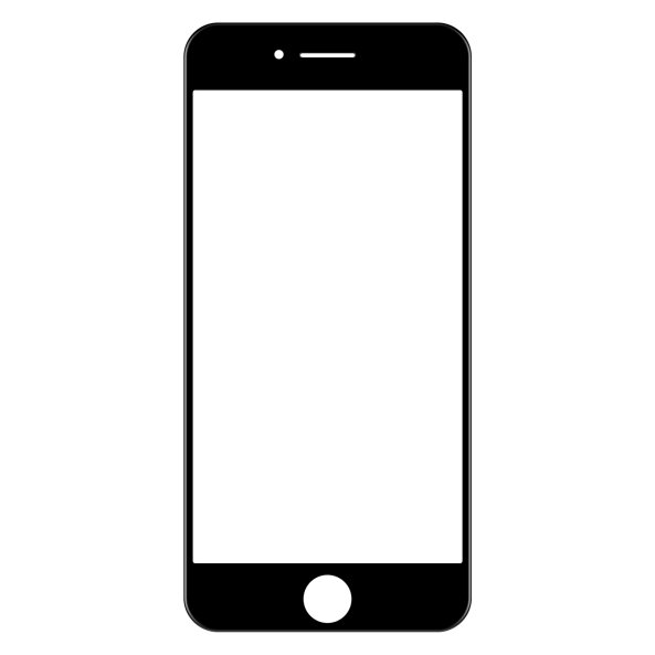 Geam Ecran Apple iPhone 7, cu Rama si Adeziv OCA, Negru