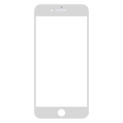 Geam Ecran Apple iPhone 8 Plus, cu Rama si Adeziv OCA, Alb