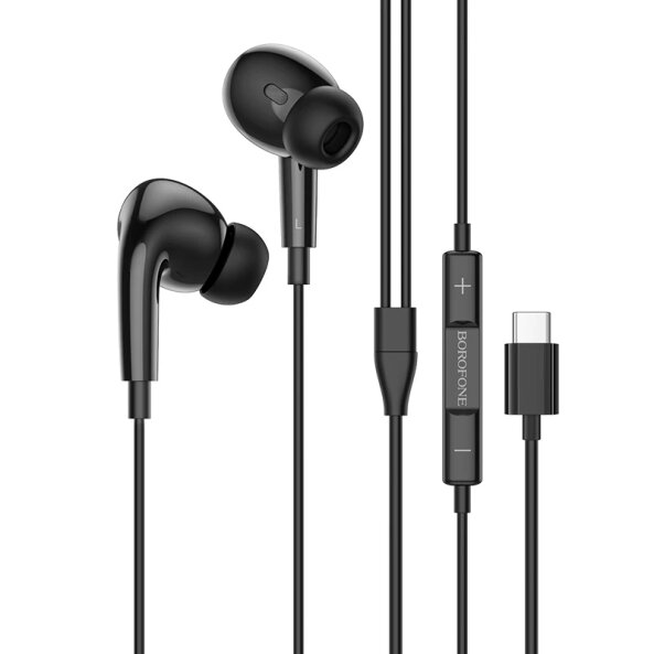 Handsfree USB-C Borofone BM30 Pro, Negru