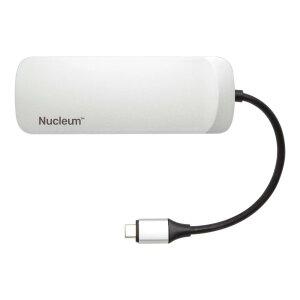 Hub USB-C Kingston Nucleum, 2 x USB-A - 2 x USB-C - HDMI - SD - microSD, Alb C-HUBC1-SR-EN