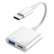 Hub USB-C OEM S-211, 1 x USB-A - 1 x USB-C, Alb 