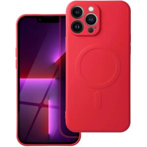 Husa MagSafe pentru Apple iPhone 13 Pro, OEM, Silicone Mag, Rosie