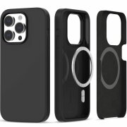 Husa MagSafe pentru Apple iPhone 14 Pro, Tech-Protect, Silicone, Neagra 