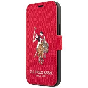 Husa pentru Apple iPhone 12 Pro Max, U.S. Polo, Embroidery Book, Rosie USFLBKP12LPUGFLRE