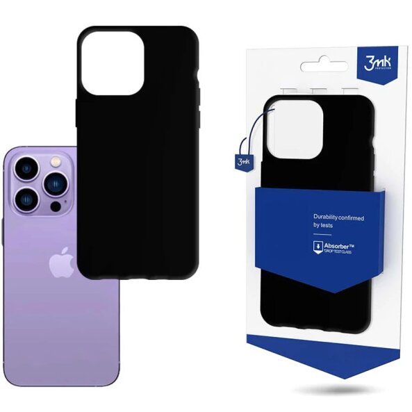 Husa pentru Apple iPhone 14 Pro Max, 3MK, Matt, Neagra