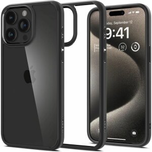 Husa pentru Apple iPhone 15 Pro Max, Spigen, Ultra Hybrid, Neagra ACS06570 