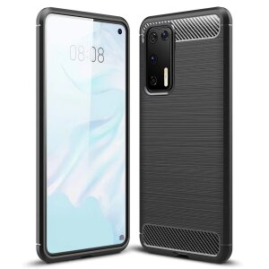 Husa pentru Huawei P40, OEM, Carbon, Neagra