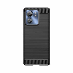 Husa pentru Motorola Edge 40, OEM, Carbon, Neagra 