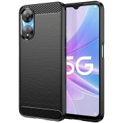 Husa pentru Oppo A78, OEM, Carbon Pro, Neagra 
