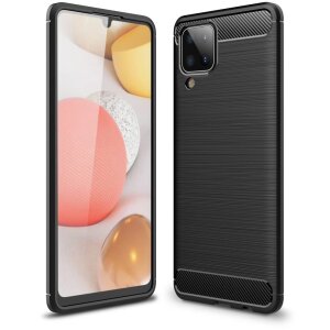 Husa pentru Samsung Galaxy A12 Nacho A127 / M12 M127 / A12 A125, OEM, Carbon, Neagra