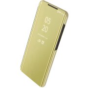 Husa pentru Samsung Galaxy M30 M305, OEM, Clear View, Aurie