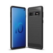 Husa pentru Samsung Galaxy S10 G973, OEM, Carbon, Neagra