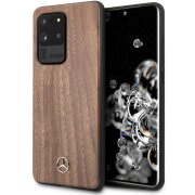 Husa pentru Samsung Galaxy S20 Ultra 5G G988 / S20 Ultra G988, MERCEDES, Wood, Maro MEHCS69VWOLB