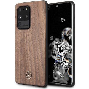 Husa pentru Samsung Galaxy S20 Ultra 5G G988 / S20 Ultra G988, MERCEDES, Wood, Maro MEHCS69VWOLB