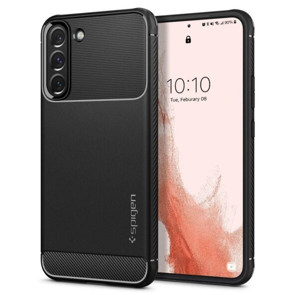 Husa pentru Samsung Galaxy S22 5G S901, Spigen, Rugged Armor Matte, Neagra ACS03986