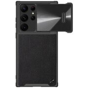 Husa pentru Samsung Galaxy S23 Ultra S918, Nillkin, Camshield Leather, Neagra 