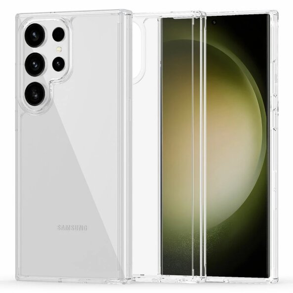 Husa pentru Samsung Galaxy S23 Ultra S918, Tech-Protect, Flexair Hybrid, Transparenta