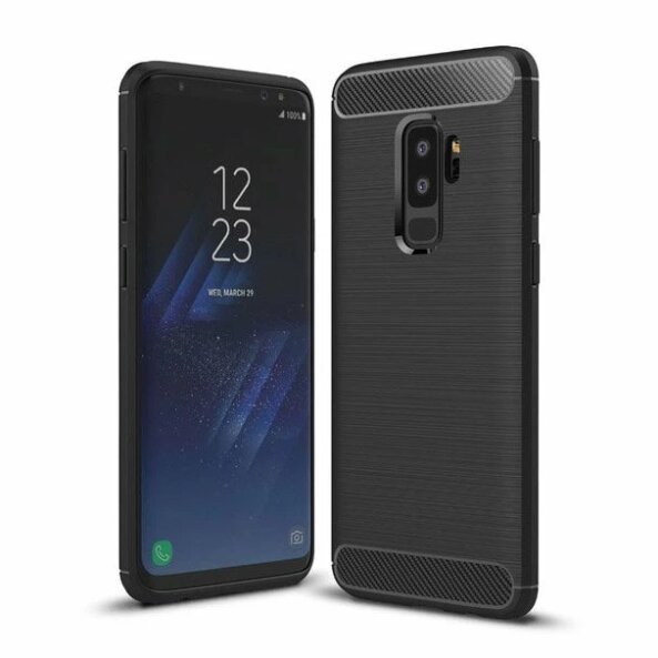 Husa pentru Samsung Galaxy S9+ G965, OEM, Carbon, Neagra