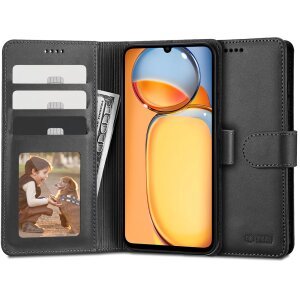 Husa pentru Xiaomi Poco C65 / Redmi 13C, Tech-Protect, Wallet, Neagra 