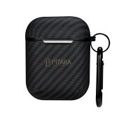 Husa Pitaka Air Pal pentru Apple AirPods Gen 2 / Gen 1, Neagra APM1001
