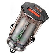 Incarcator Auto Cu Cablu USB-C BLUE Power BCC50, 33W, 3A, 1 x USB-A - 1 x USB-C, Negru