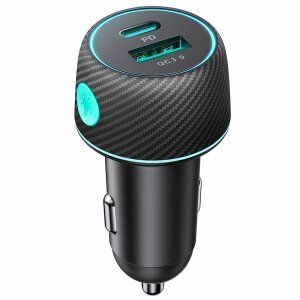 Incarcator Auto Joyroom JR-CCN01, 60W, 3A, 1 x USB-A - 1 x USB-C, Negru 