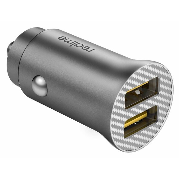 Incarcator Auto Realme Dart, 33W, 4A, 2 x USB-A, Negru