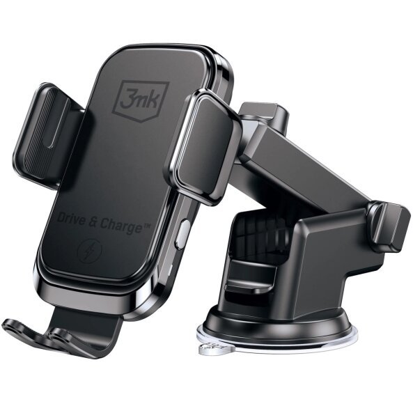 Incarcator Auto Wireless 3MK Drive&amp;Charge, 15W, 1.67A, Negru