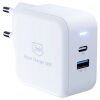 Incarcator Retea 3MK HyperCharger, 68W, 5A, 1 x USB-A - 1 x USB-C, Alb 