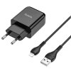 Incarcator Retea cu Cablu Lightning HOCO N2, 10W, 2.1A, 1 x USB-A, Negru