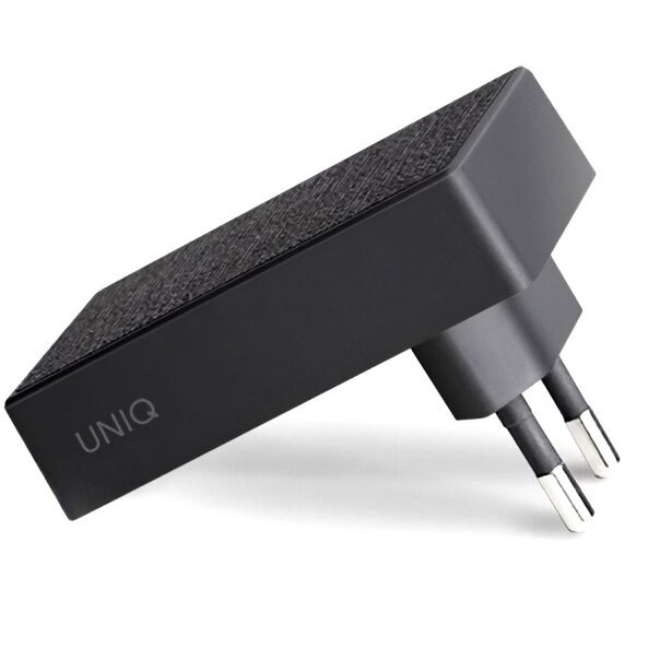 Incarcator Retea cu Cablu Lightning UNIQ Votre Slim Kit, 18W, 3A, 1 x USB-C, Negru