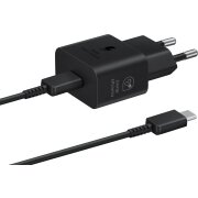 Incarcator Retea Cu Cablu USB-C Samsung, 25W, 3A, 1 x USB-C, Negru EP-T2510XBEGEU 