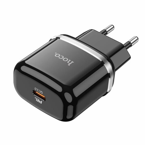 Incarcator Retea HOCO Victorious N24, 20W, 3A, 1 x USB-C, Negru 