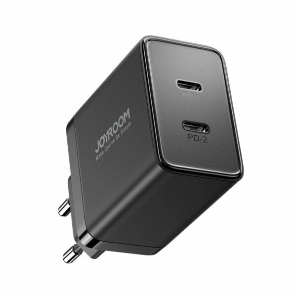 Incarcator Retea Joyroom JR-TCF09, 40W, 3A, 2 x USB-C, Negru 