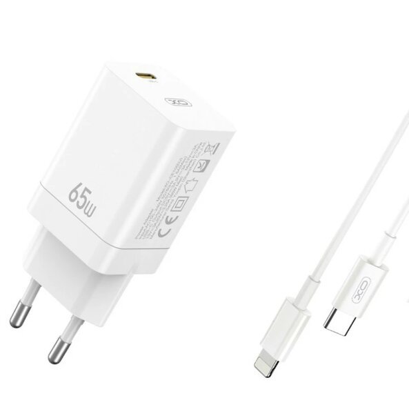 Incarcator Retea Lightning XO Design CE10, 65W, 3.25A, 1 x USB-C, Alb